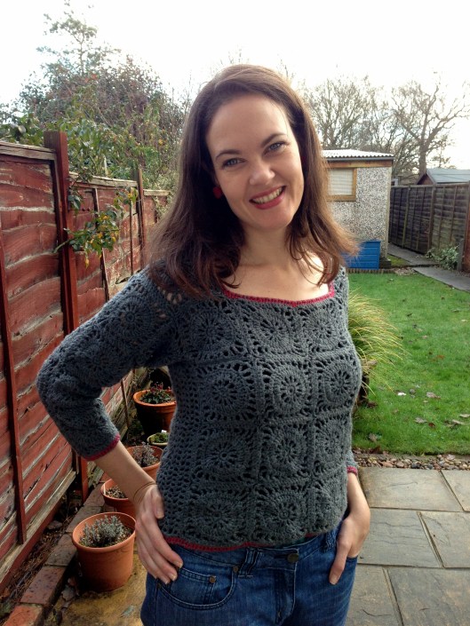 side inserts driftwood crochet sweater