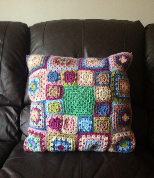granny square cushion