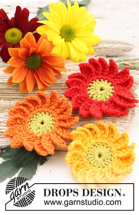Drops flower crochet pattern