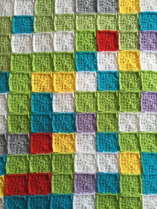 lacy cross crochet squares