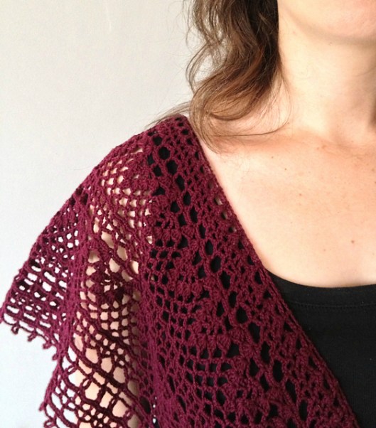 japanese v-neck crochet top