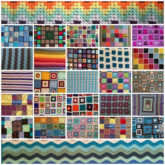 Crochet For Kidneys 4 blankets collage